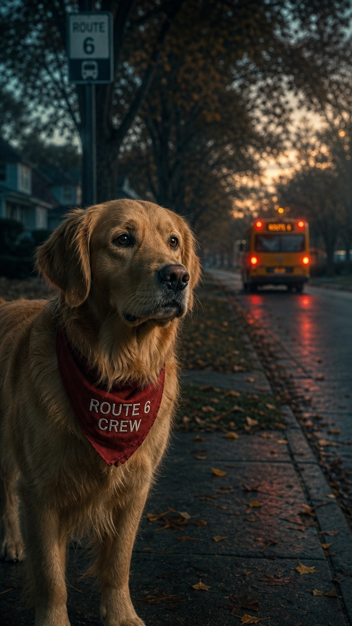 Biscuit's hopeful gaze turns to quiet disappointment as the bus doors close, his person still absent.