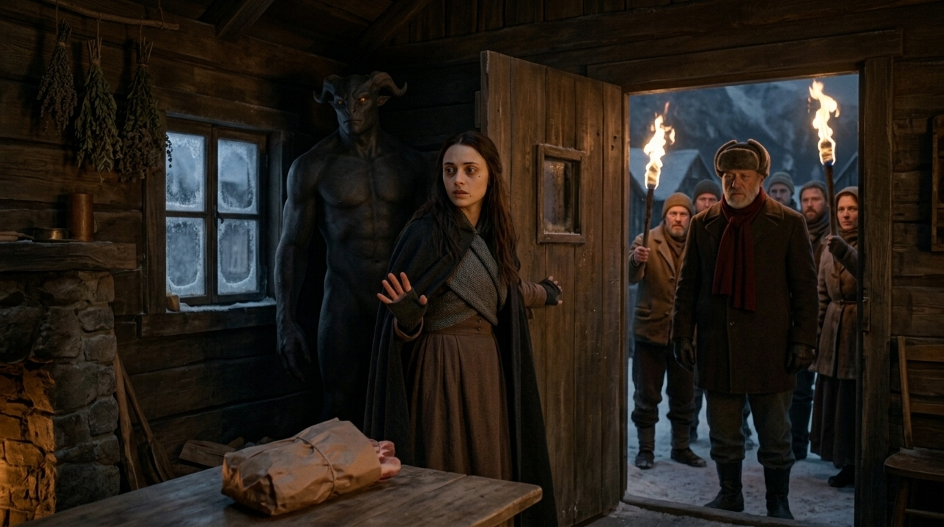 La nuit, Marek et plusieurs villageois suivent Elara jusqu'à sa maison et découvrent enfin Ember.