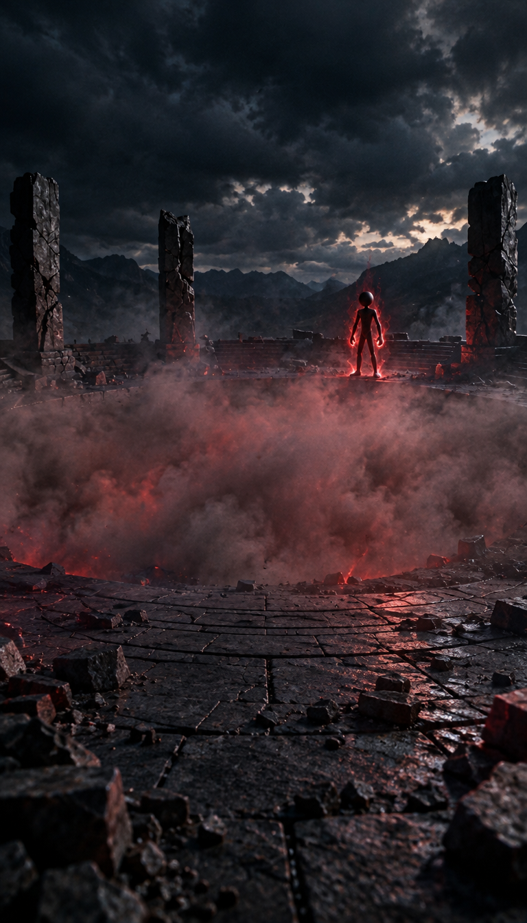 The smoke clears to reveal Blue defeated and Red standing alone as the unquestioned winner.