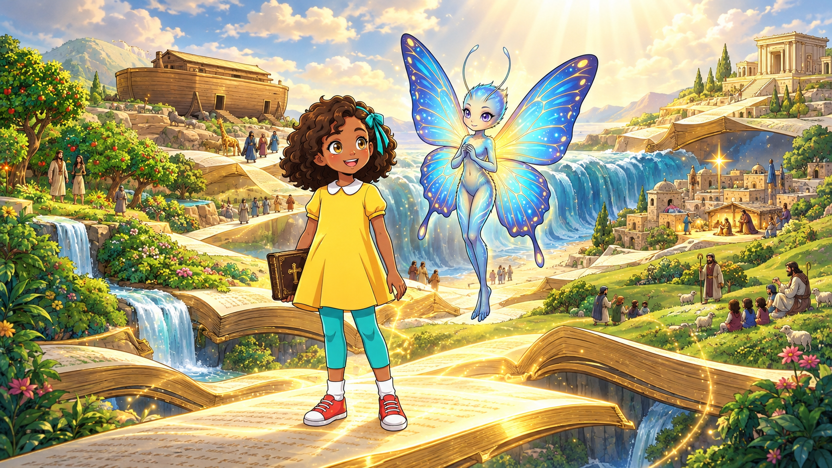 Zira faces the full scale of the Bible's living worlds and declares her mission: to help children understand the Bible, love God, grow in faith, and live with kindness, courage, honesty, forgiveness, and love.