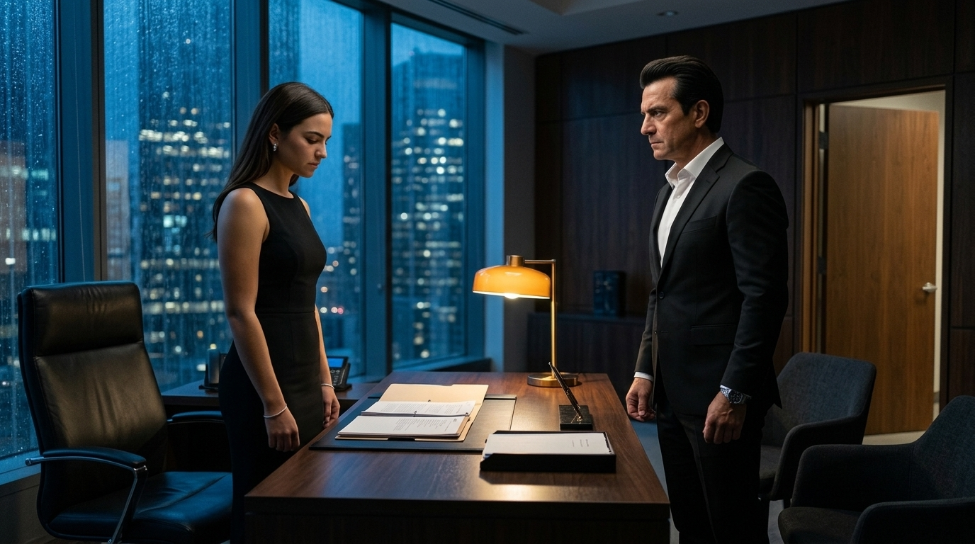 Adrian's heartbreak turns into merciless resolve. He orders Aria out and warns her that the man she knew will not be the man she meets again.